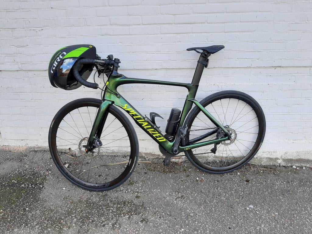 Prachtige Specialized venge vias met kameleon groene lak, 28 inch, Gebruikt, Carbon, Meer dan 20 versnellingen