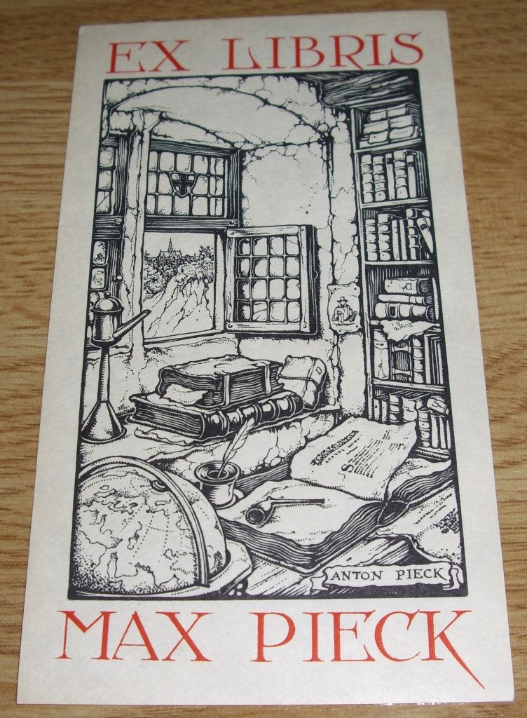 Anton Pieck - Originele ex libris Max Pieck - e.a gewone, Ophalen of Verzenden, Dagelijks leven, Ex libris, 1950 - 1999