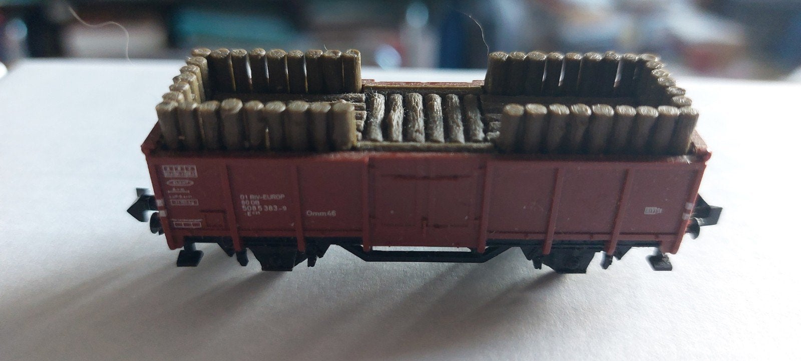 NLK 1028 HOGE BAKWAGON GELADEN 1/160, Gelijkstroom, Wagon, Ophalen of Verzenden, Zo goed als nieuw