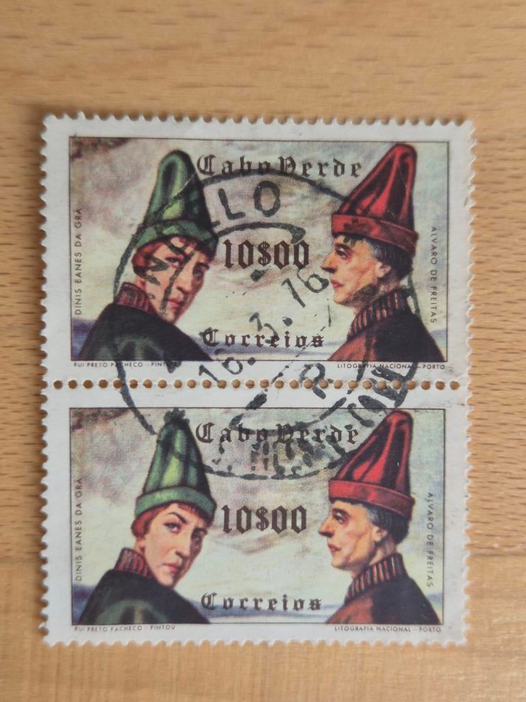 Kaapverdië 1952 Portugese zeevaarders, Postzegels en Munten, Ophalen of Verzenden, Overige landen, Gestempeld