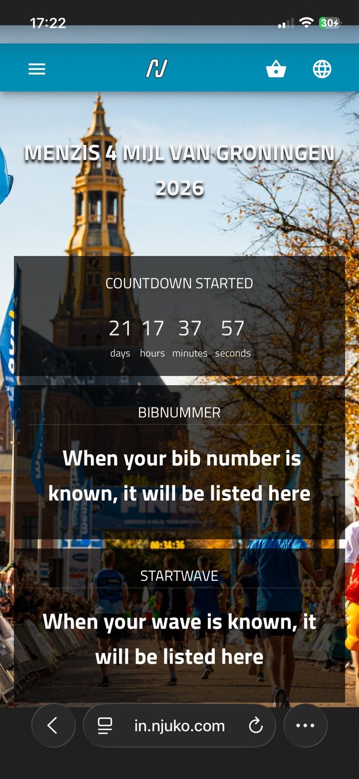 Startnummer voor 4Mijl Groningen!, Tickets en Kaartjes, Eén persoon