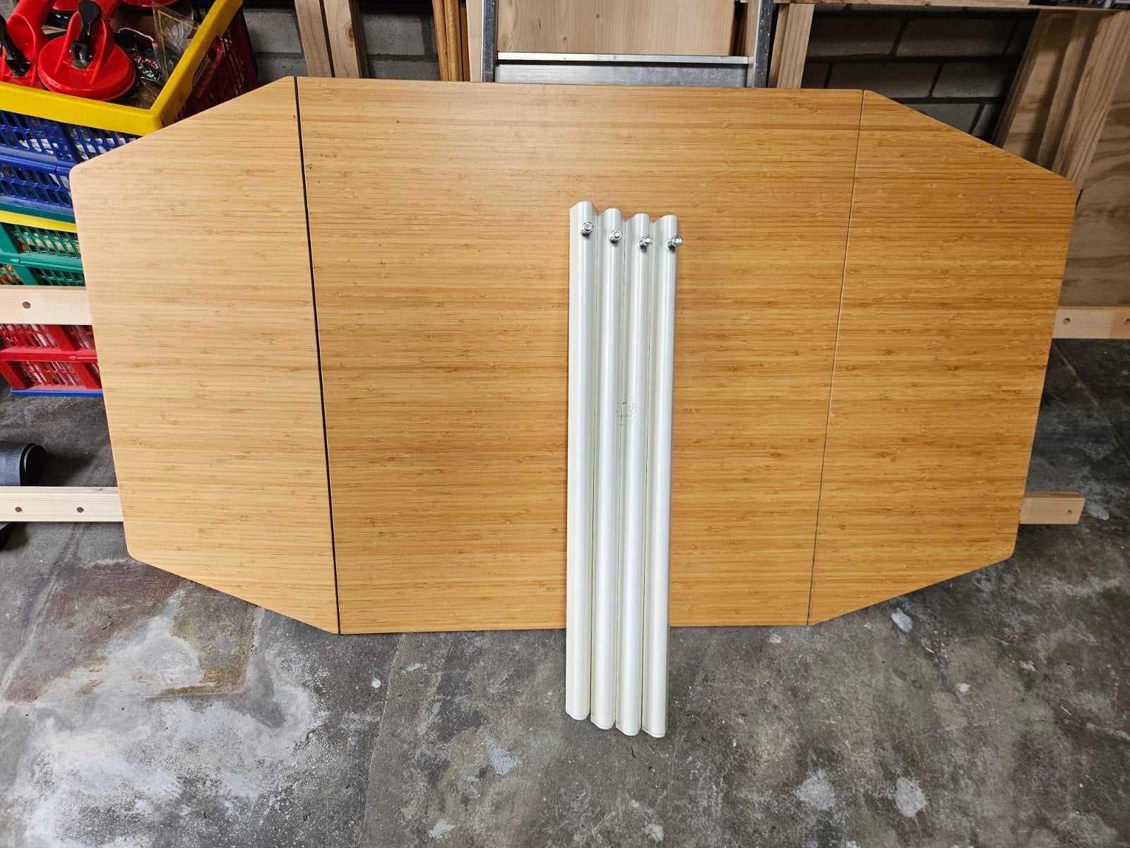 IKEA Norden klaptafel - Bamboe/Wit - Compact en functioneel, Ophalen
