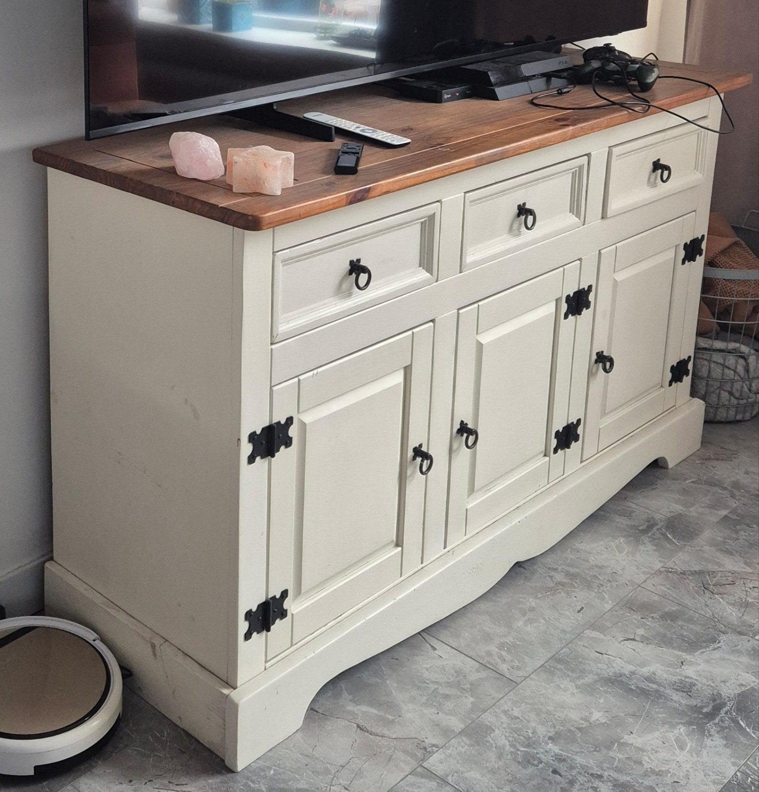 Landelijk dressoir met lades en deuren, Gebruikt, Met lade(s), Landelijk, Rustiek, 150 tot 200 cm