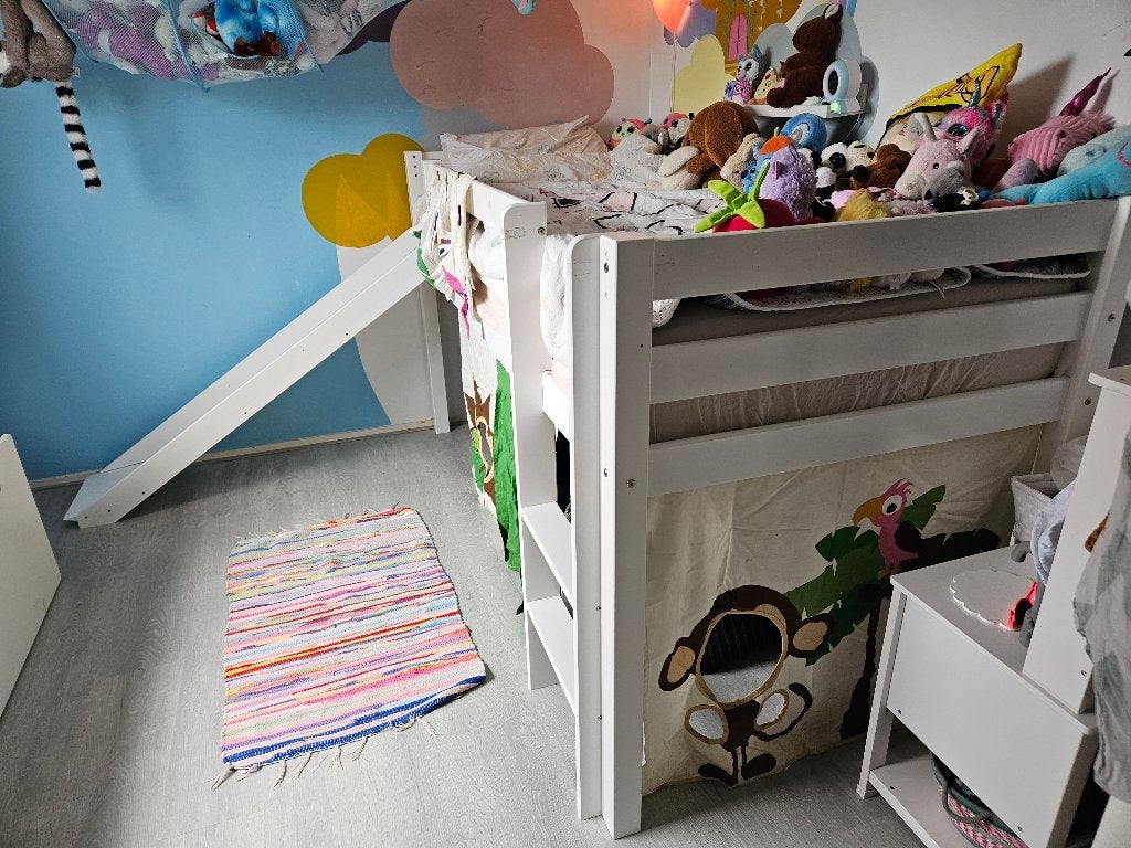 hoogslaper met glijbaan, Ophalen, Hoogslaper, Eenpersoons, Minder dan 160 cm
