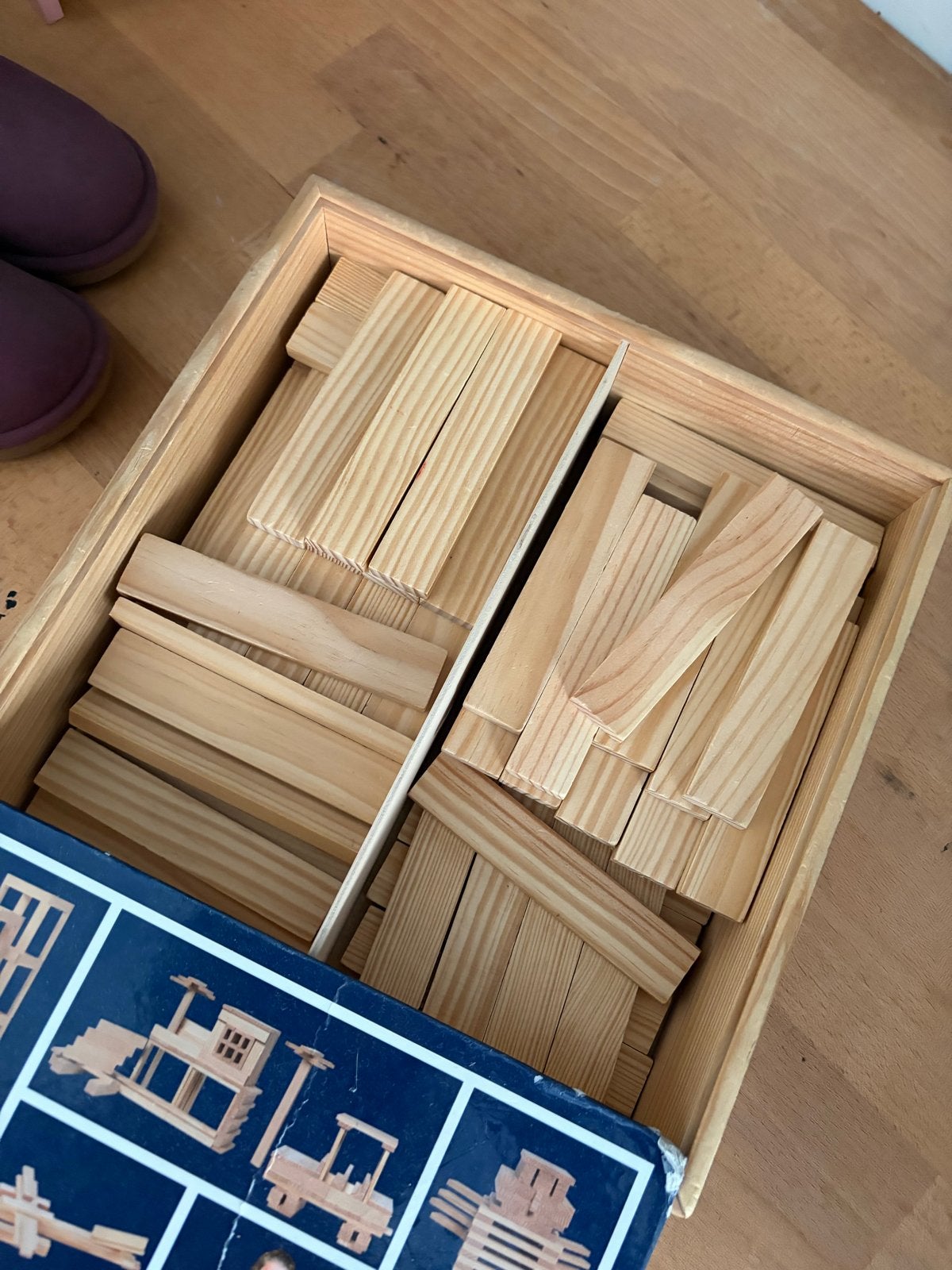 KAPLA 100 stuks houten bouwplankjes in kist, Ophalen of Verzenden, Gebruikt, Overige merken