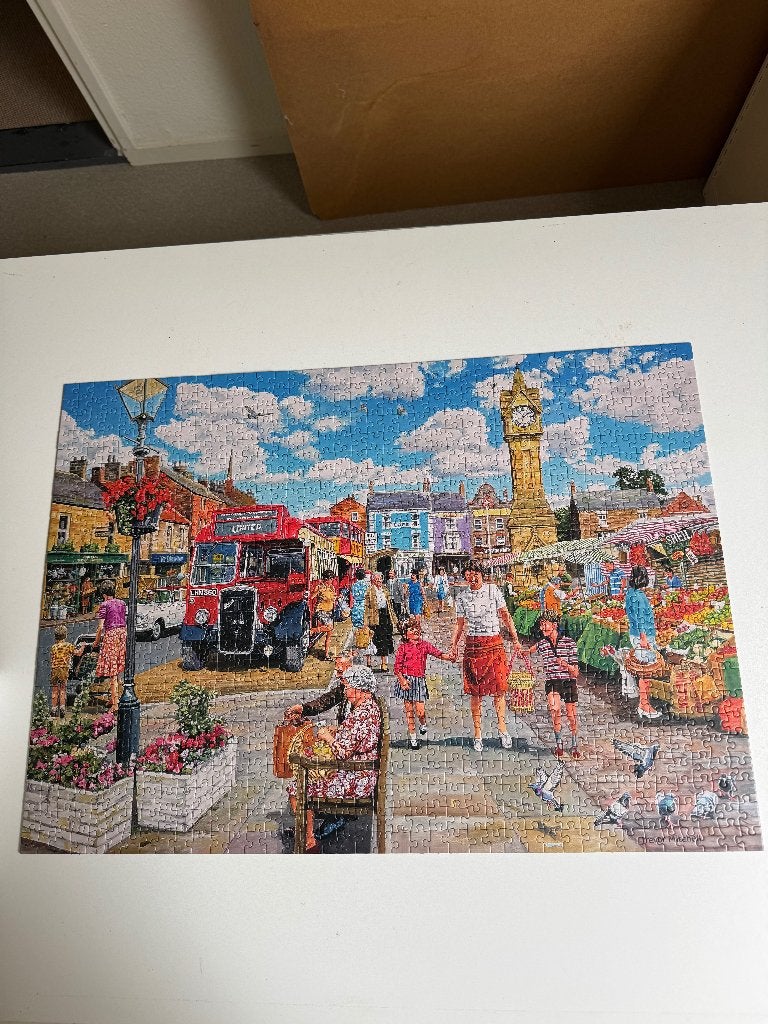 Puzzel Gibsons Clock tower market, Ophalen of Verzenden, 500 t/m 1500 stukjes, Zo goed als nieuw, Legpuzzel