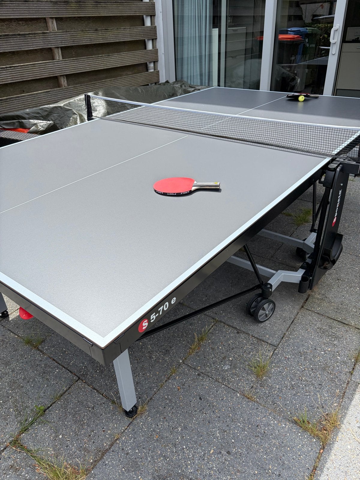 Sponeta S5-70e Line Outdoor Tafeltennistafel met hoes, Sport en Fitness, Tafeltennis, Ophalen, Zo goed als nieuw, Tafel Outdoor