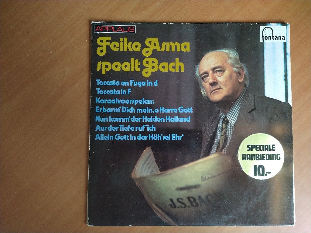 Elpee Feike Asma speelt Bach, Cd's en Dvd's, Vinyl | Klassiek, Ophalen of Verzenden, Zo goed als nieuw