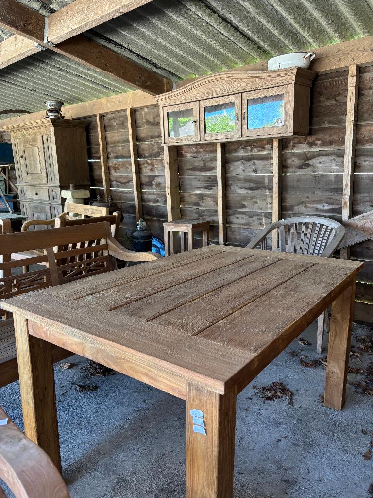 Karaktervolle Teakhout Tuintafel Tijdloos Design op maat, Teakhout, Hesselingendijk 1, 8341TP Steenwijkerwold, Rechthoekig, Hoevesteenwijkerwold