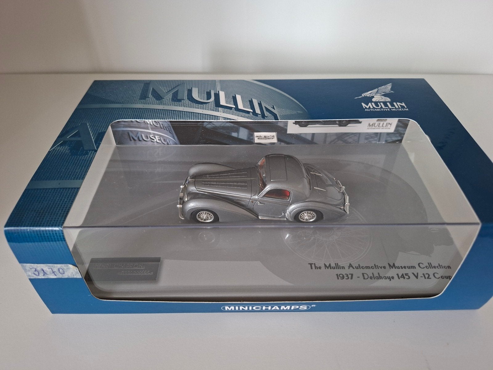 Delahaye 145 V12 coupe minichamps, Ophalen of Verzenden, Zo goed als nieuw, Auto, MiniChamps
