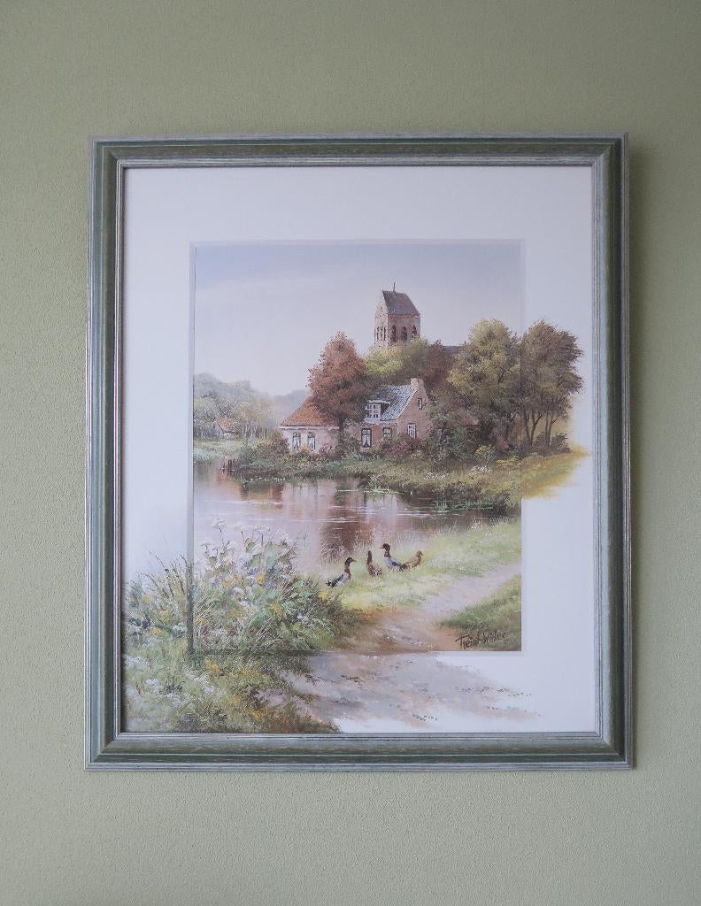 Mooie lijst van Reint Withaar - Lovely day, Ophalen, Zo goed als nieuw, Schilderij, 50 tot 75 cm