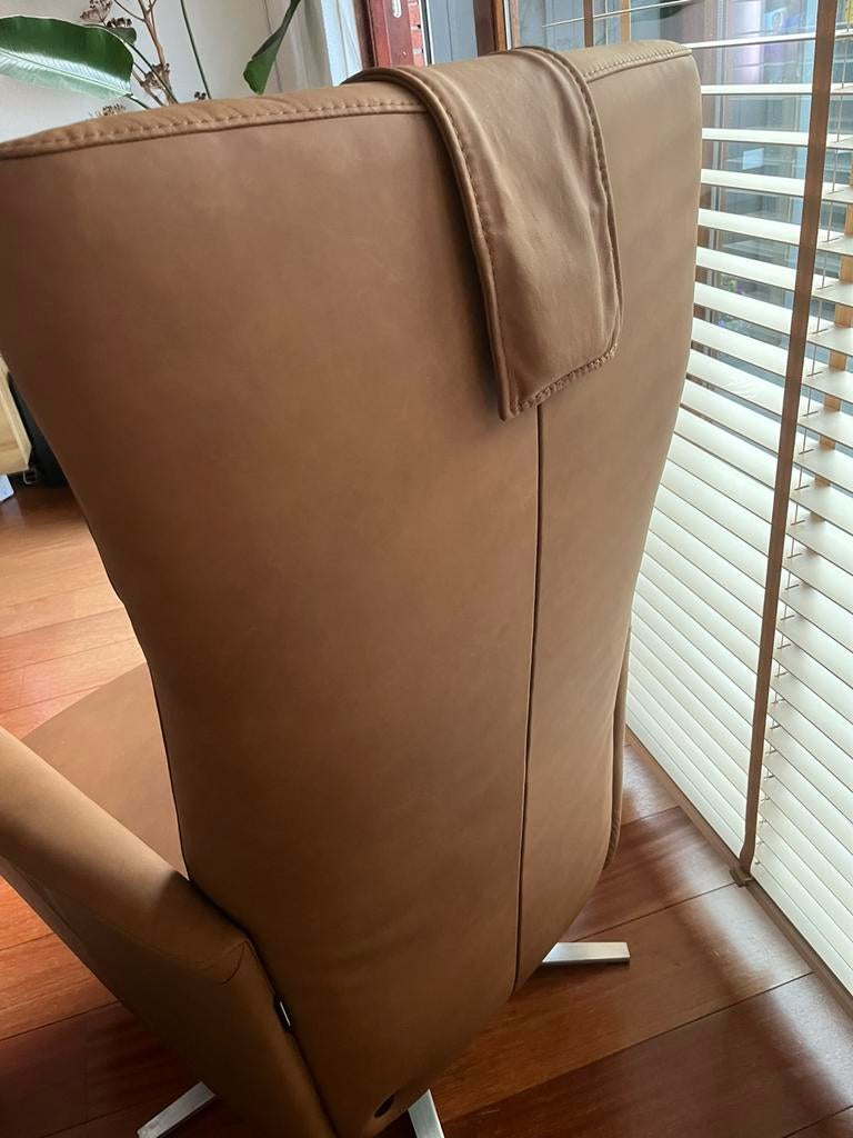 Mooie sta opstoel cogac kleur, Huis en Inrichting, Stoelen, Ophalen of Verzenden, Zo goed als nieuw, Leer, Eén