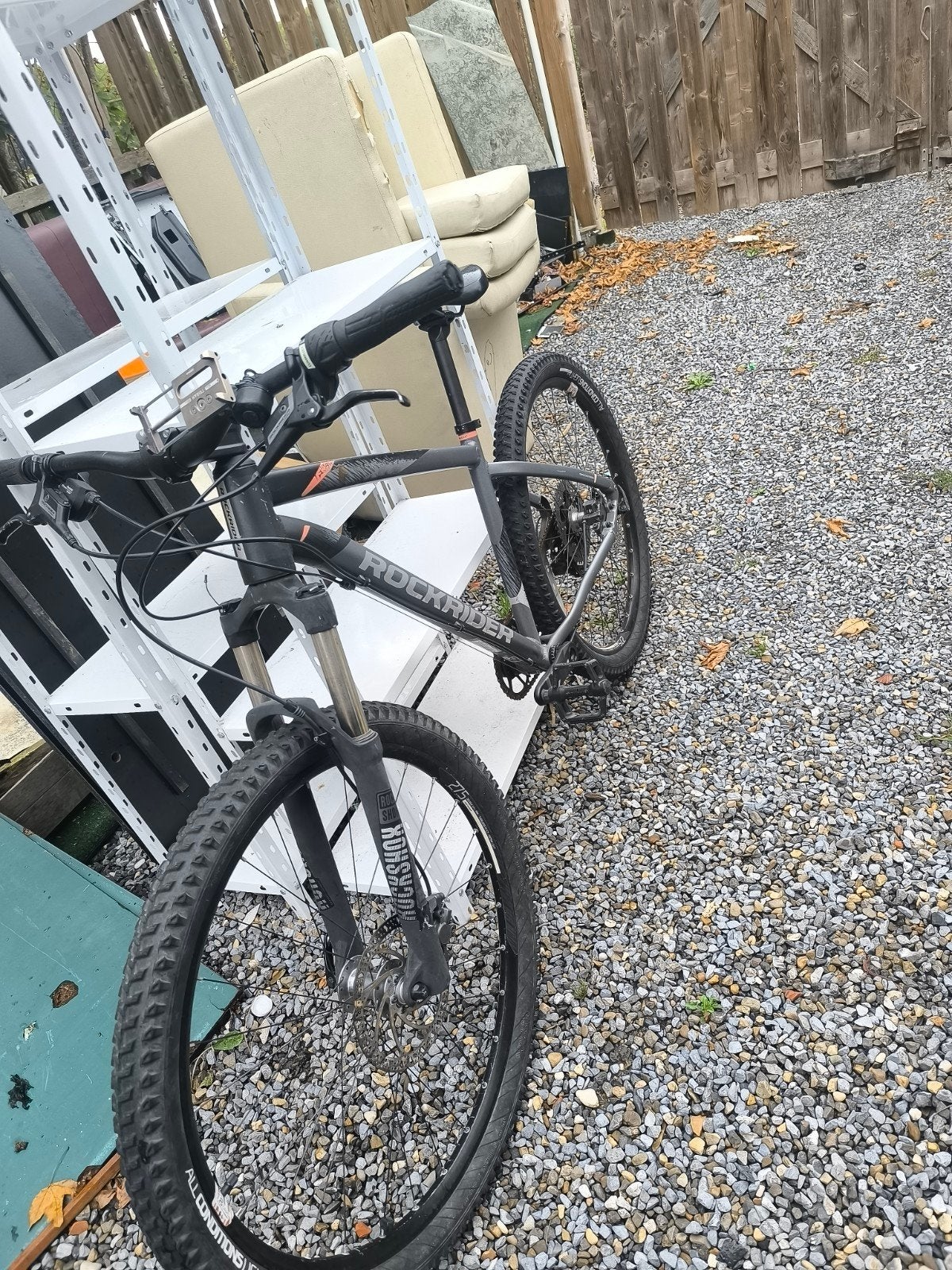 Rockrider ST 520 Mountainbike - Grijs/Oranje, Fietsen en Brommers, Fietsen | Mountainbikes en ATB, Gebruikt, Hardtail, Heren, Schijfrem