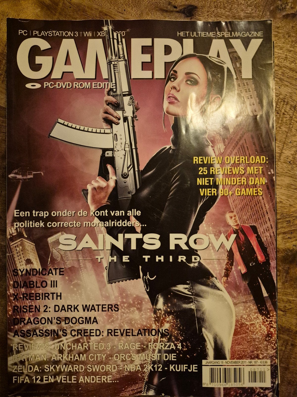 Gameplay Magazine November 2011 - Saints Row The Third, Ophalen of Verzenden, Gelezen, Muziek, Film of Tv