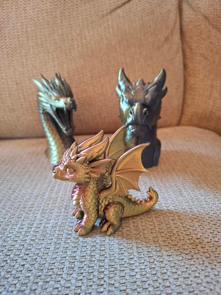 3D Geprinte Draken Beeldjes - Fantasy Decoratie, Verzamelen, Beelden en Beeldjes, Ophalen of Verzenden, Nieuw, Fantasy