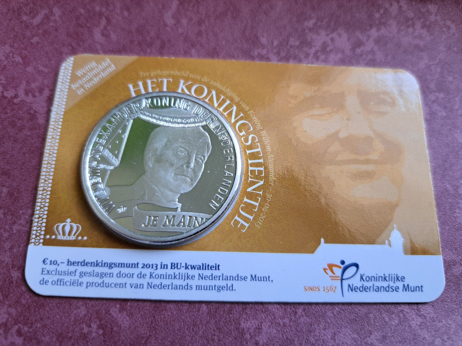 10 euro coincard Koningstientje 2013 (BU Kwaliteit), Ophalen of Verzenden, Euro's