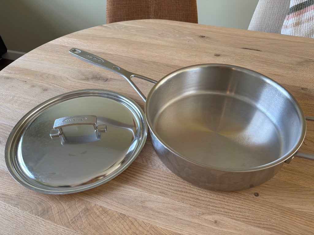 Demeyere industry 5 RVS hapjespan 28cm sauteuse, Huis en Inrichting, Keuken | Potten en Pannen, Ophalen of Verzenden, Zo goed als nieuw