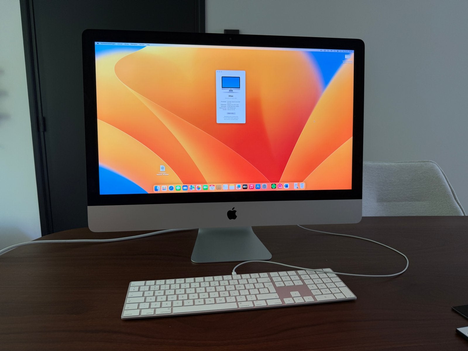 Apple iMac 27 inch 2017 Retina 5K - 3.4 GHz i5, 8GB RAM, Ophalen, Gebruikt, 8 GB, IMac