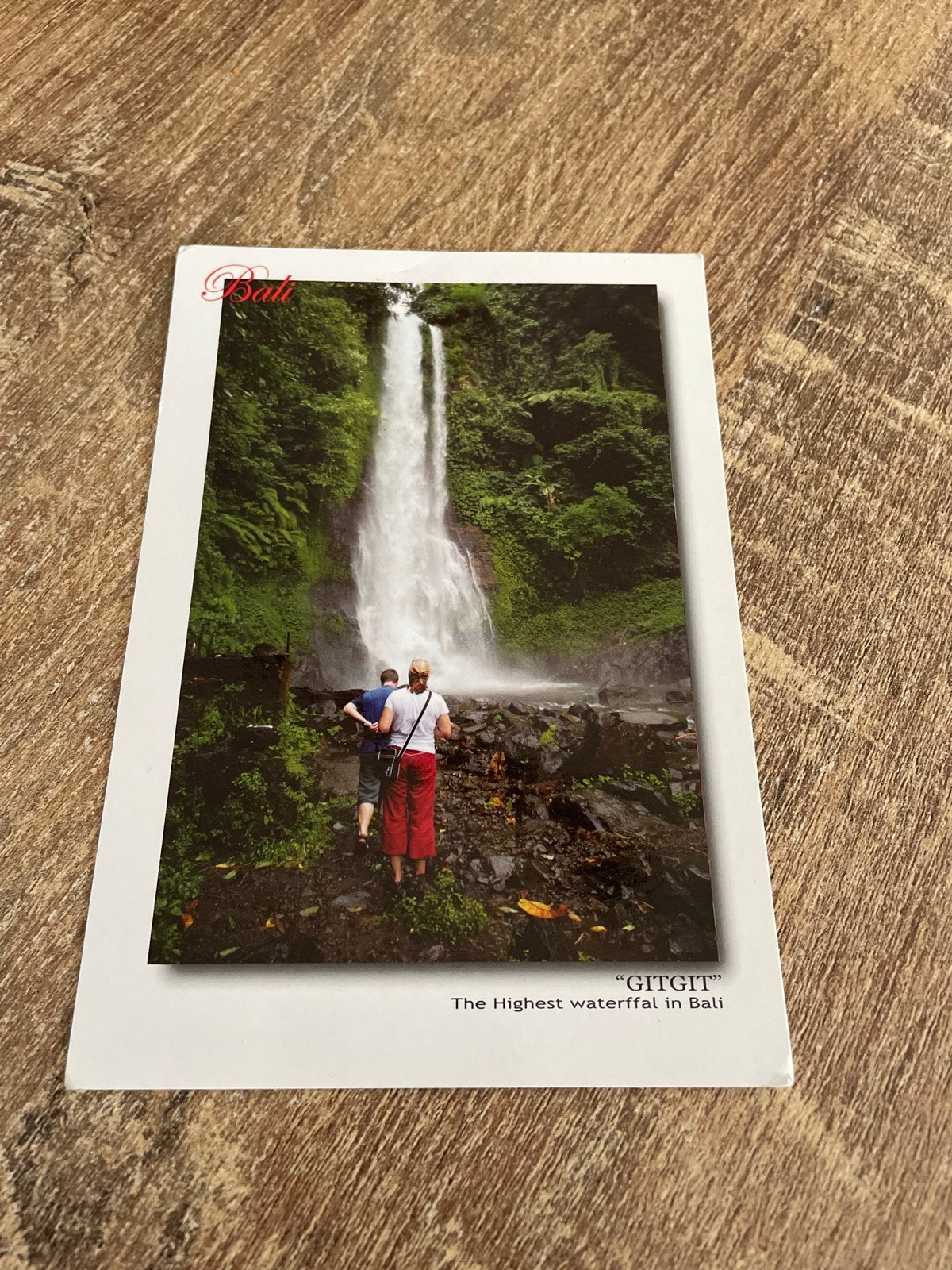 Ansichtkaart Bali - Gitgit waterval, Verzamelen, Ophalen of Verzenden, 1980 tot heden, Ongelopen, Buiten Europa