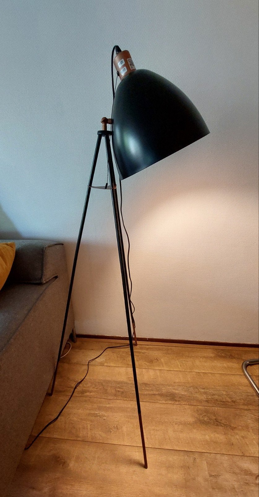 * Eglo Chester staande lamp tripod zwart/koper *, Ophalen, Zo goed als nieuw, Metaal, 100 tot 150 cm