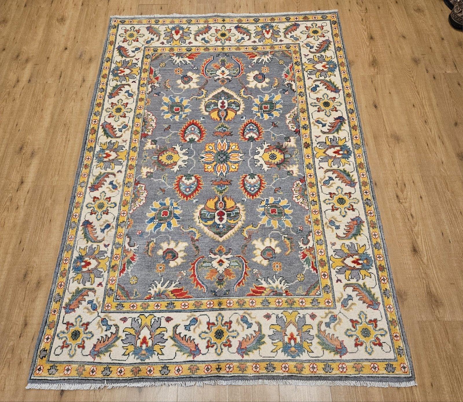 Handgeknoopt oosters tapijt ziegler modern 215x148, Huis en Inrichting, Info@SlatsAntiek.nl, Crème, 100 tot 150 cm, Perzisch