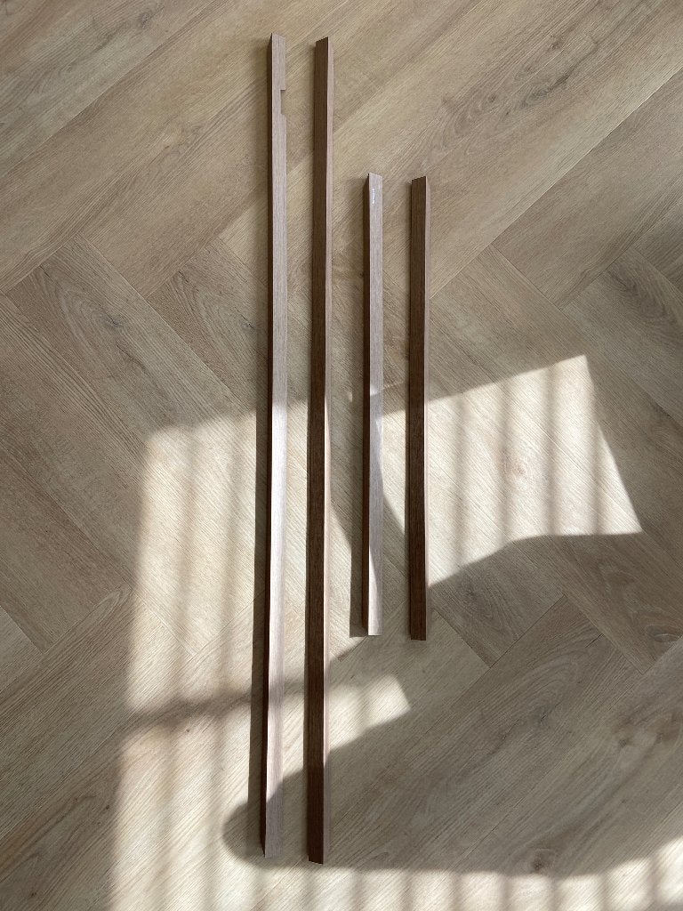 Verwisselbare lijst 55 inch The Frame Modern - Teakhout look, Ophalen of Verzenden, Zo goed als nieuw