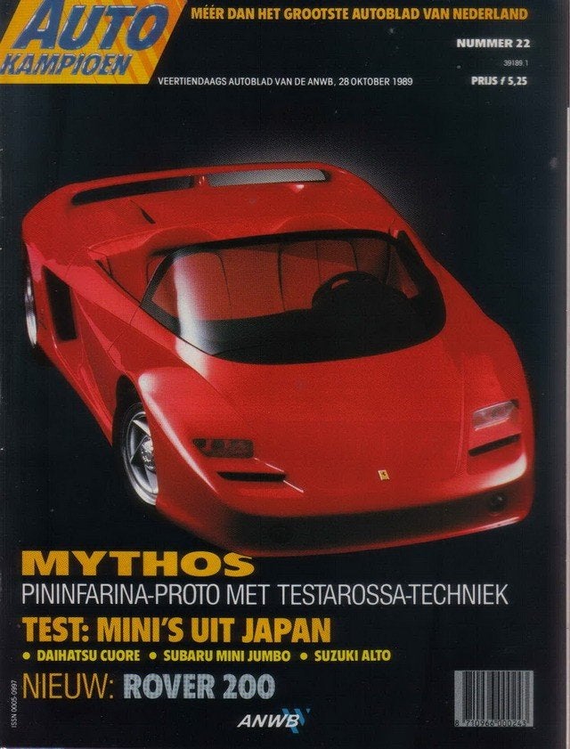 Autokampioen 22 1989 : Ford Fiesta XR2i - Pininfarina Mythos, Ophalen of Verzenden, Gelezen, Algemeen