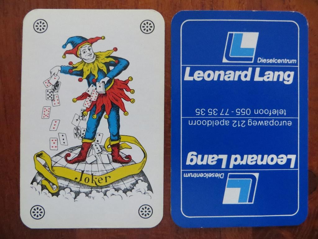 Losse Joker van Leonard Lang Dieselcentrum Apeldoorn, Verzamelen, Speelkaarten, Jokers en Kwartetten, Ophalen of Verzenden, Nieuw