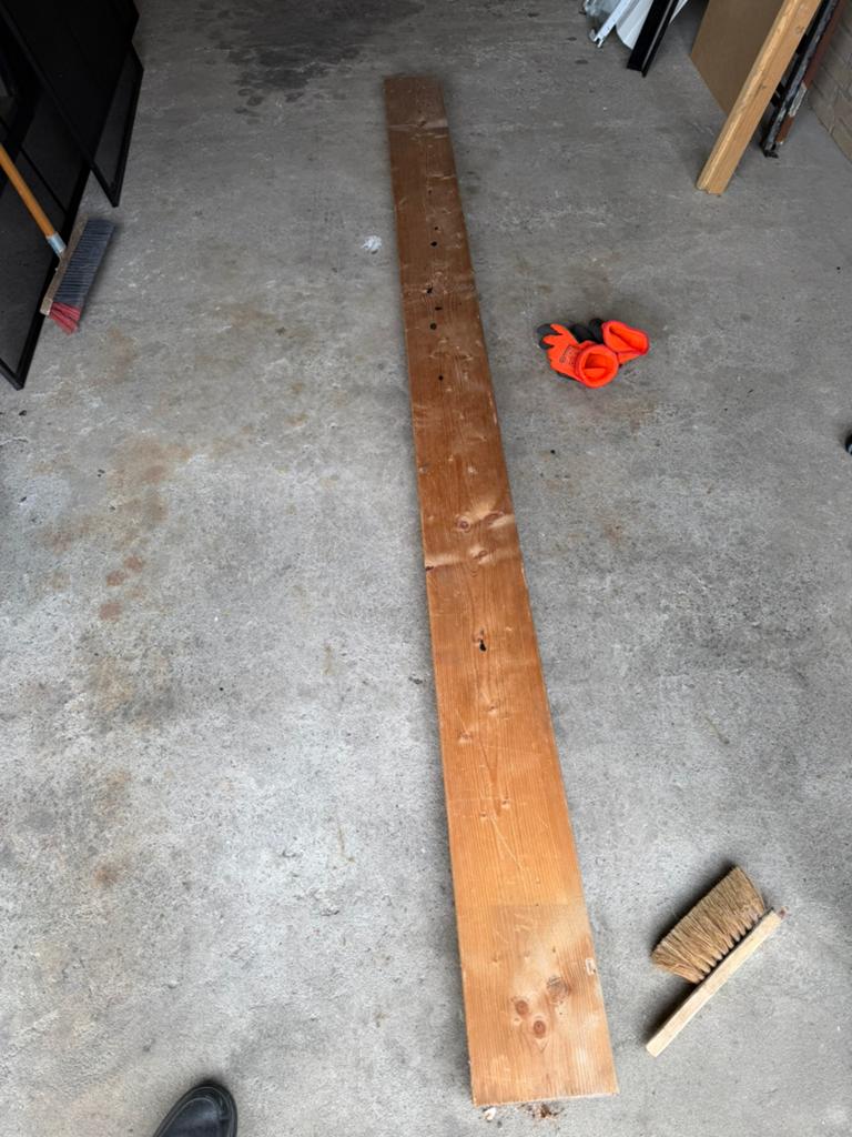 Houten balk 7cm 19cm  288cm, Doe-het-zelf en Verbouw, Hout en Planken, Ophalen of Verzenden, Balk, Vuren, 50 mm of meer