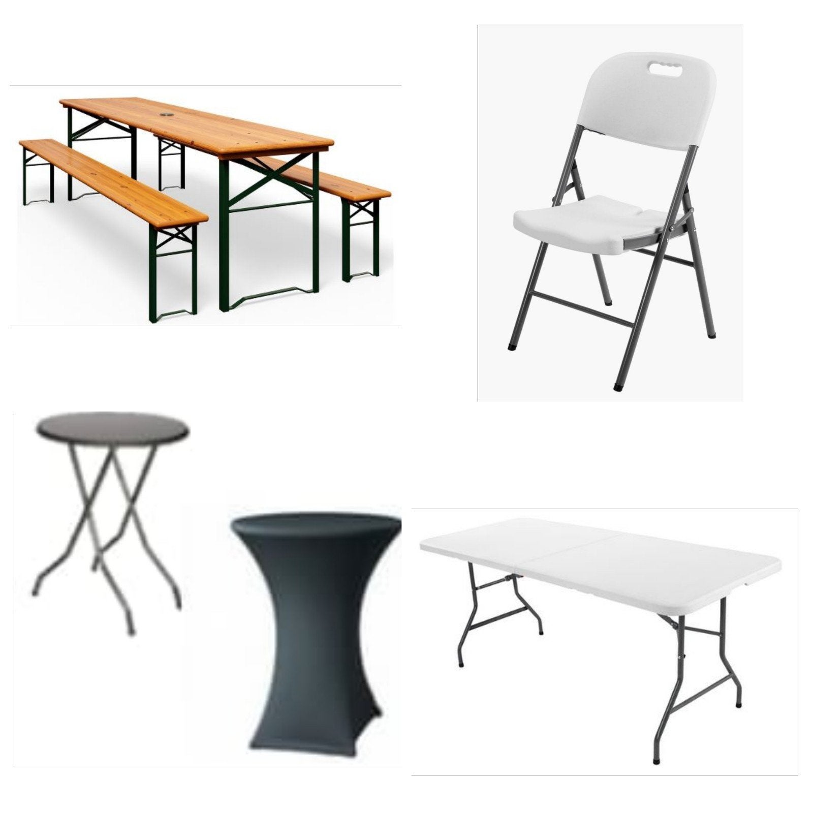 Tafels & Stoelen te HUUR, Ophalen, Zo goed als nieuw, Overige