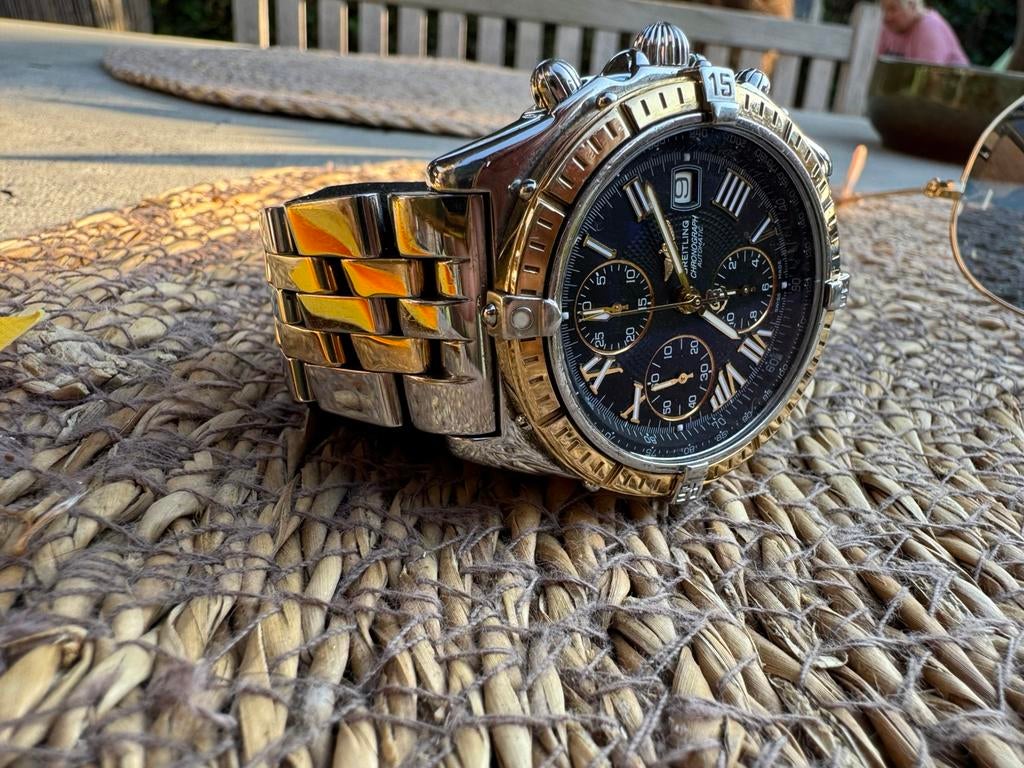 Breitling Crosswind  18k goud stalen band, Sieraden, Tassen en Uiterlijk, Horloges | Heren, Breitling, Polshorloge, Ophalen of Verzenden