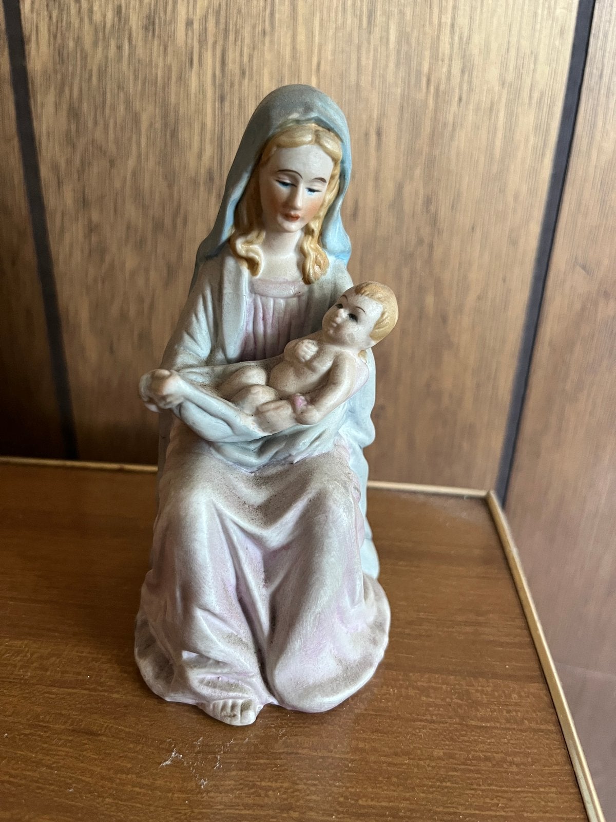 Klein vintage beeldje van Maria met Jezus, Ophalen