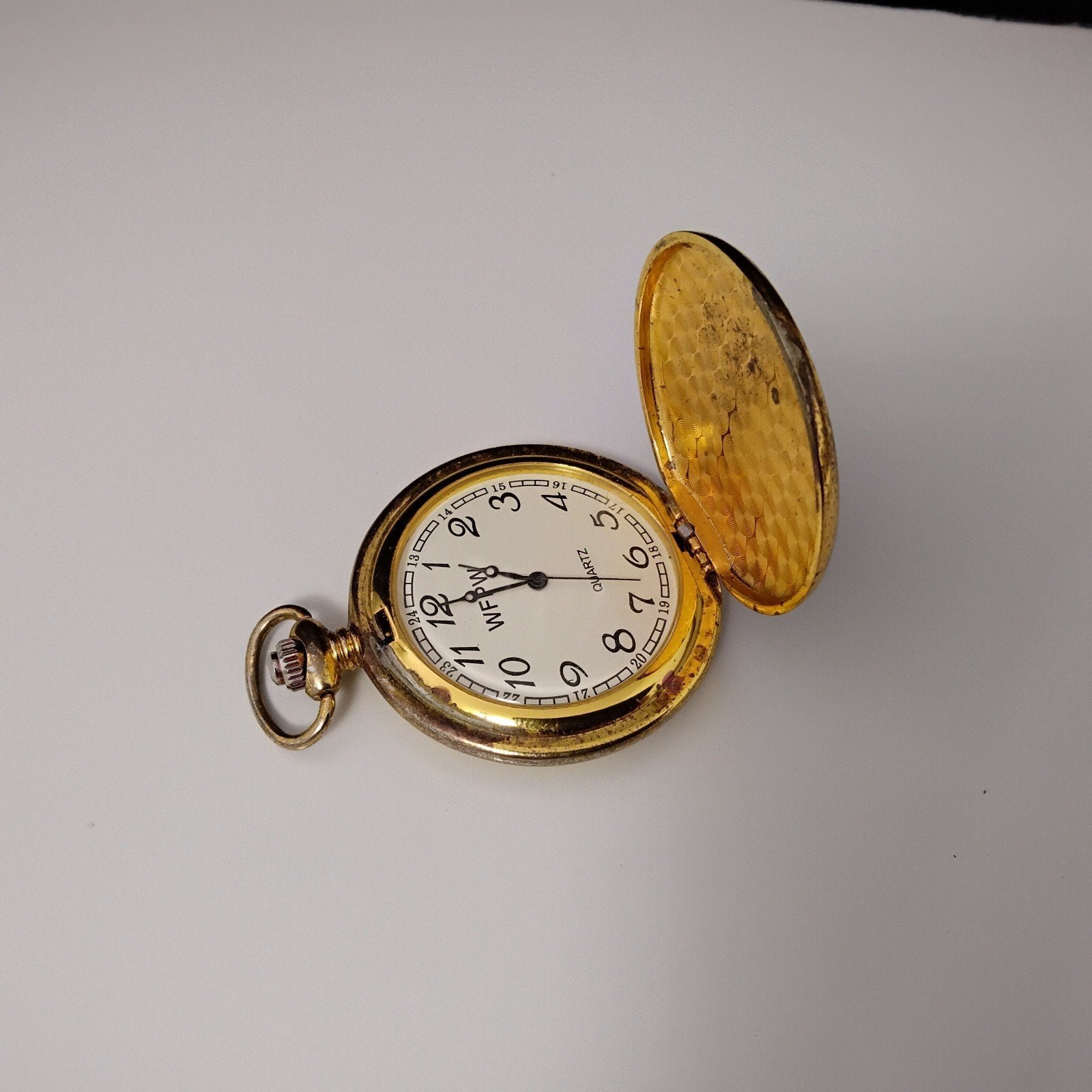 Vintage zakhorloge met paus Johannes Paulus II afbeelding, Antiek en Kunst, Ophalen of Verzenden