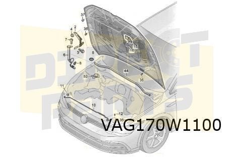 Volkswagen Golf VIII (2/20-) Motorkap Origineel! 5H0823031H, -, -, Nieuw, -