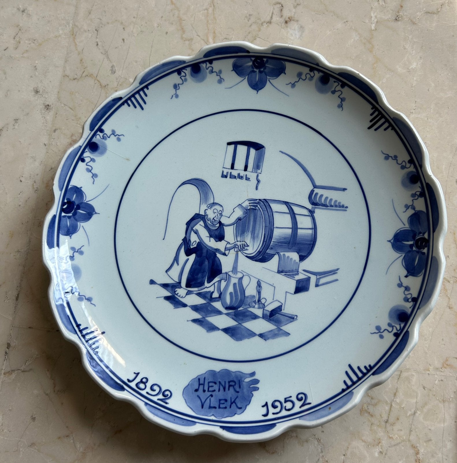Wandbord delfts blauw Henri Vlek Schoonhoven, Ophalen