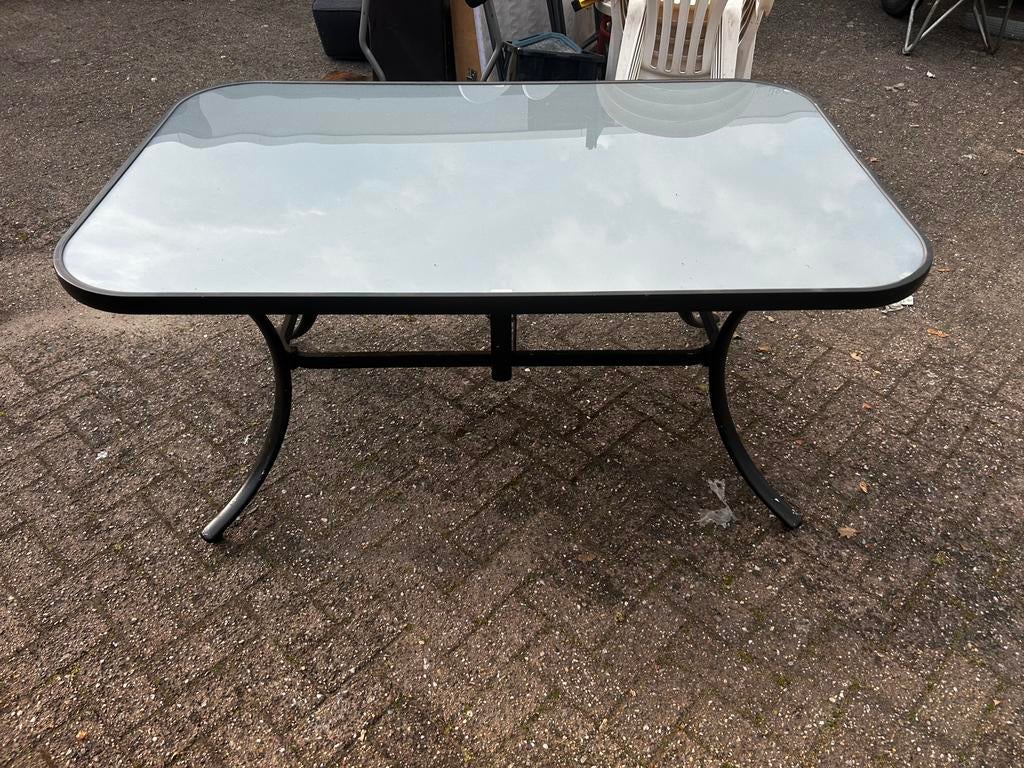 Tuintafel, Tuin en Terras, Tuintafels, Ophalen, Gebruikt, Rechthoekig, Aluminium