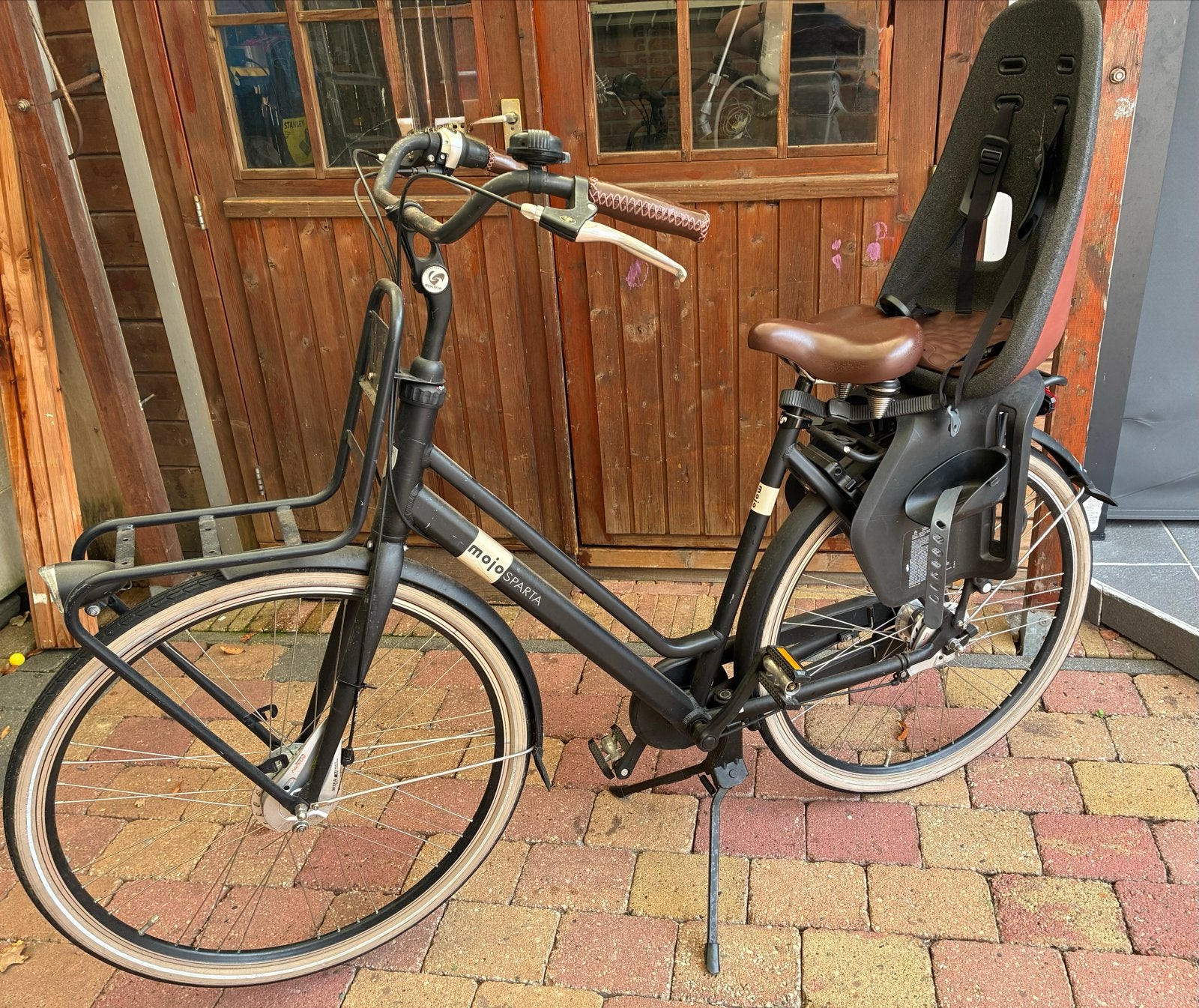 Sparta Mojo transportfiets met Yepp kinderzitje, Ophalen, Terugtraprem, Sparta, Zo goed als nieuw