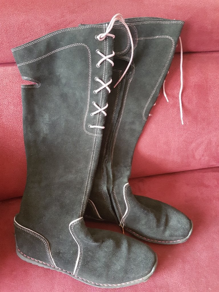 @ Zwarte Hoge Laarzen Maat 40 mikki suede, Hoge laarzen, Zwart, Ophalen of Verzenden, Gedragen