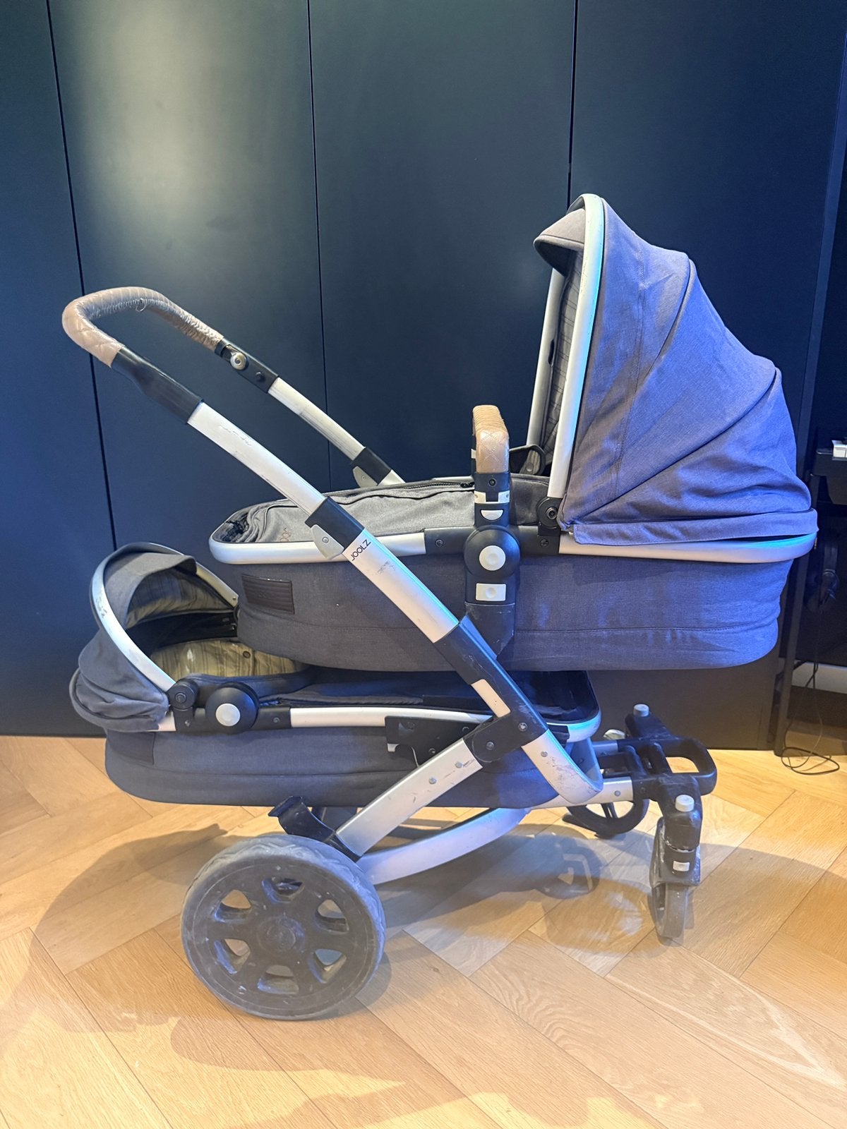Joolz Geo Duo/Twin combiwagen: 2 reiswiegen en 2 zitjes!, Kinderen en Baby's, Kinderwagens en Combinaties, Overige merken, Gebruikt