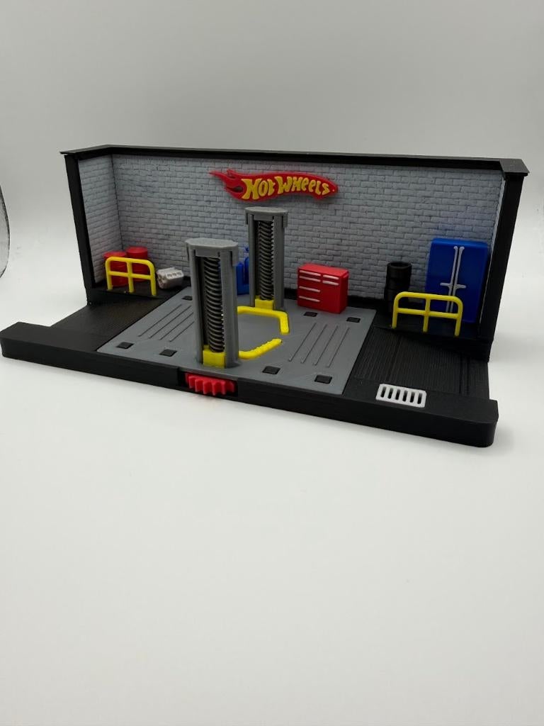 Werkplaats met autolift schaal 1:64 Hot Wheels Diorama, Auto, Nieuw, TGR-3D, TGR3D@outlook.com