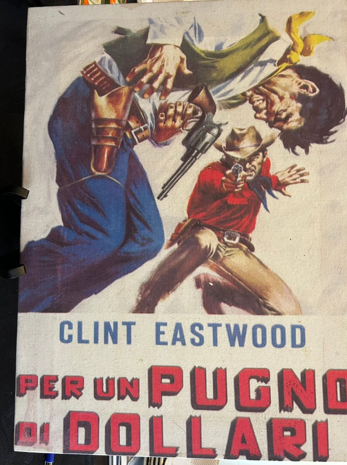 Clint Eastwood canvas voor een handvol dollars., Ophalen of Verzenden, Zo goed als nieuw, Film, Overige typen