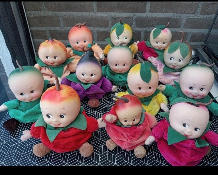 13 Vintage Fruit Baby Bean Bag Pluche Pop zeer, Ophalen
