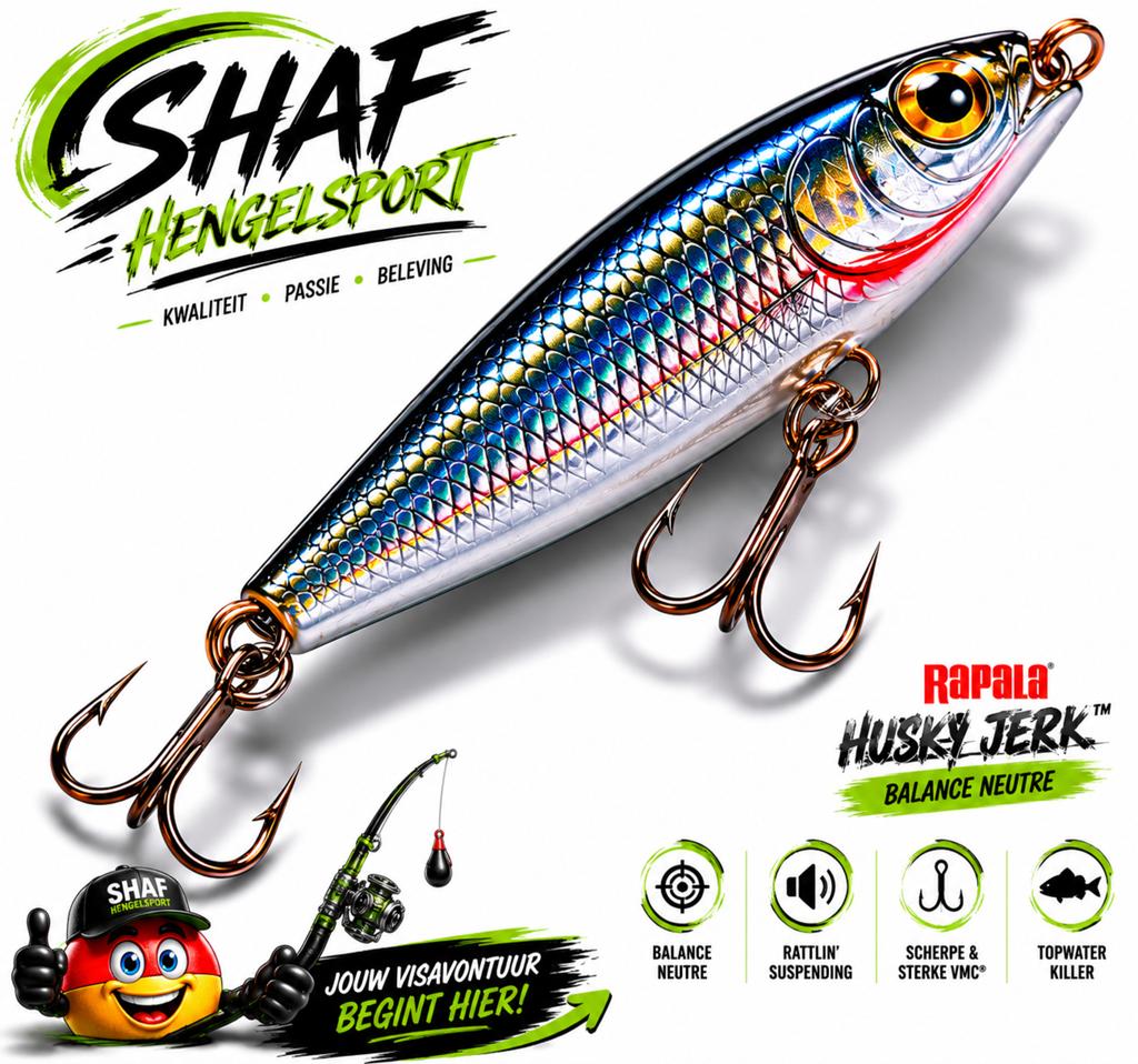 Rapala 8cm Husky Jerk – Roofvis Killer!, Ophalen of Verzenden, Zo goed als nieuw