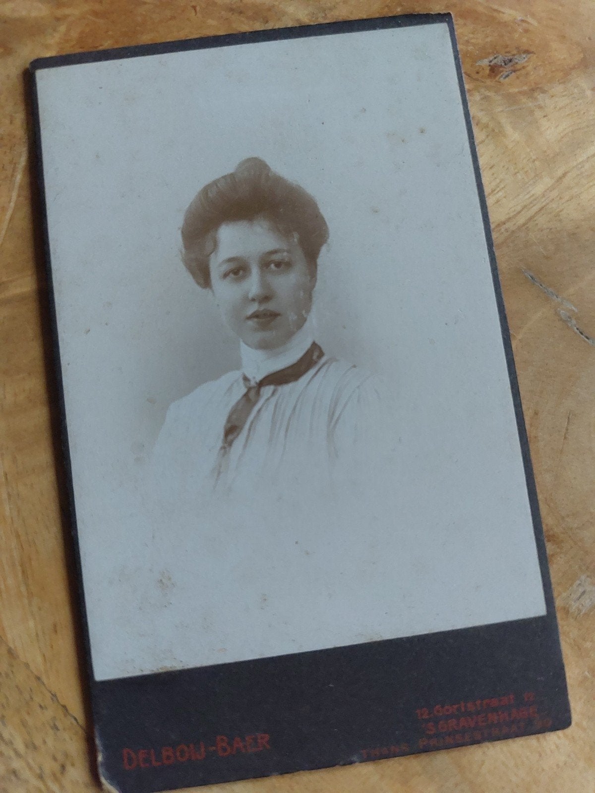 Cdv Den Haag, Delbou-Baer Studio 1901 proeffoto, Verzamelen, Foto's en Prenten, Ophalen of Verzenden