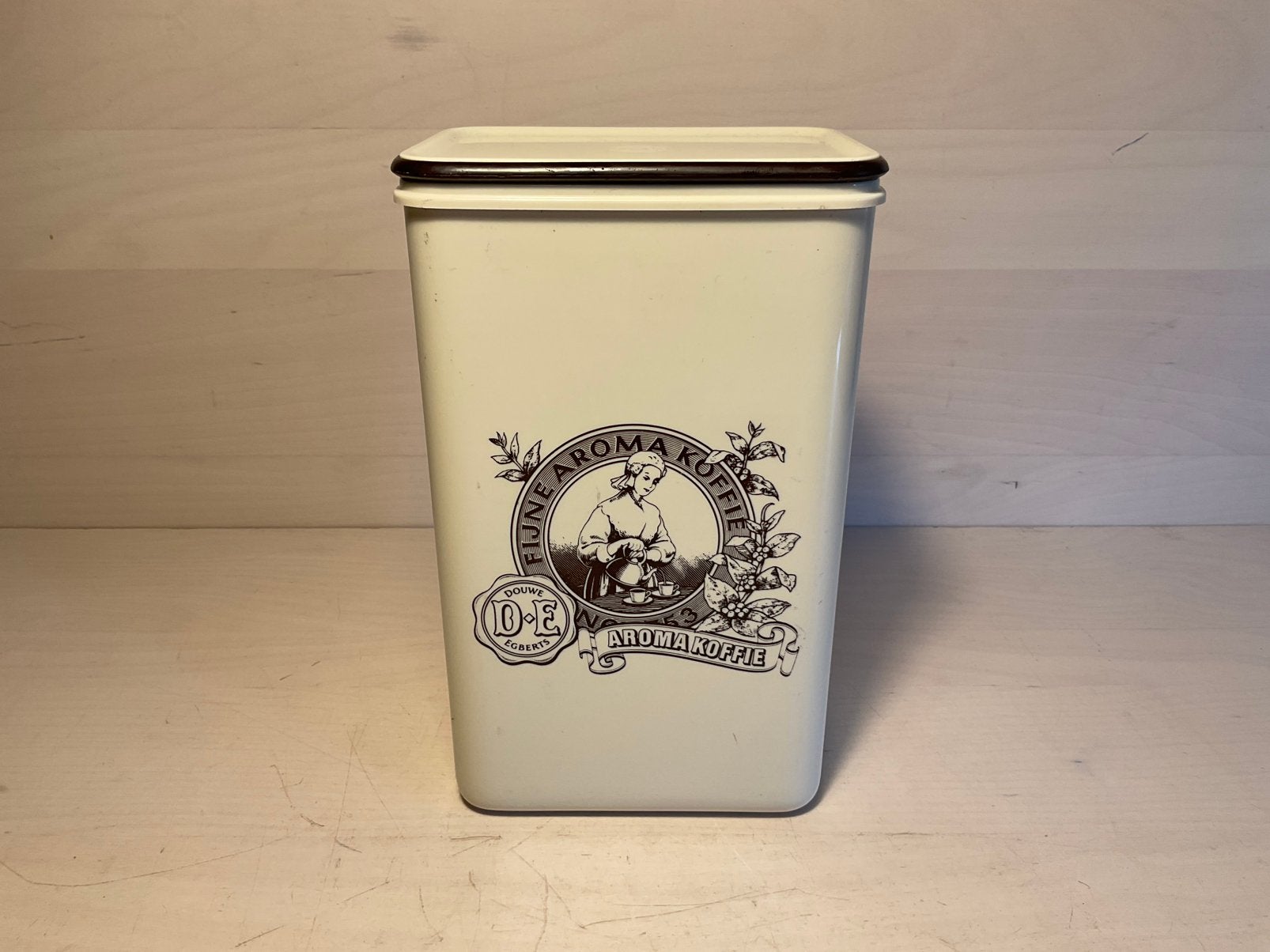 Mepal Rosti 1850 Douwe Egberts koffiebus crème met bruin, Huis en Inrichting, Ophalen of Verzenden, Gebruikt