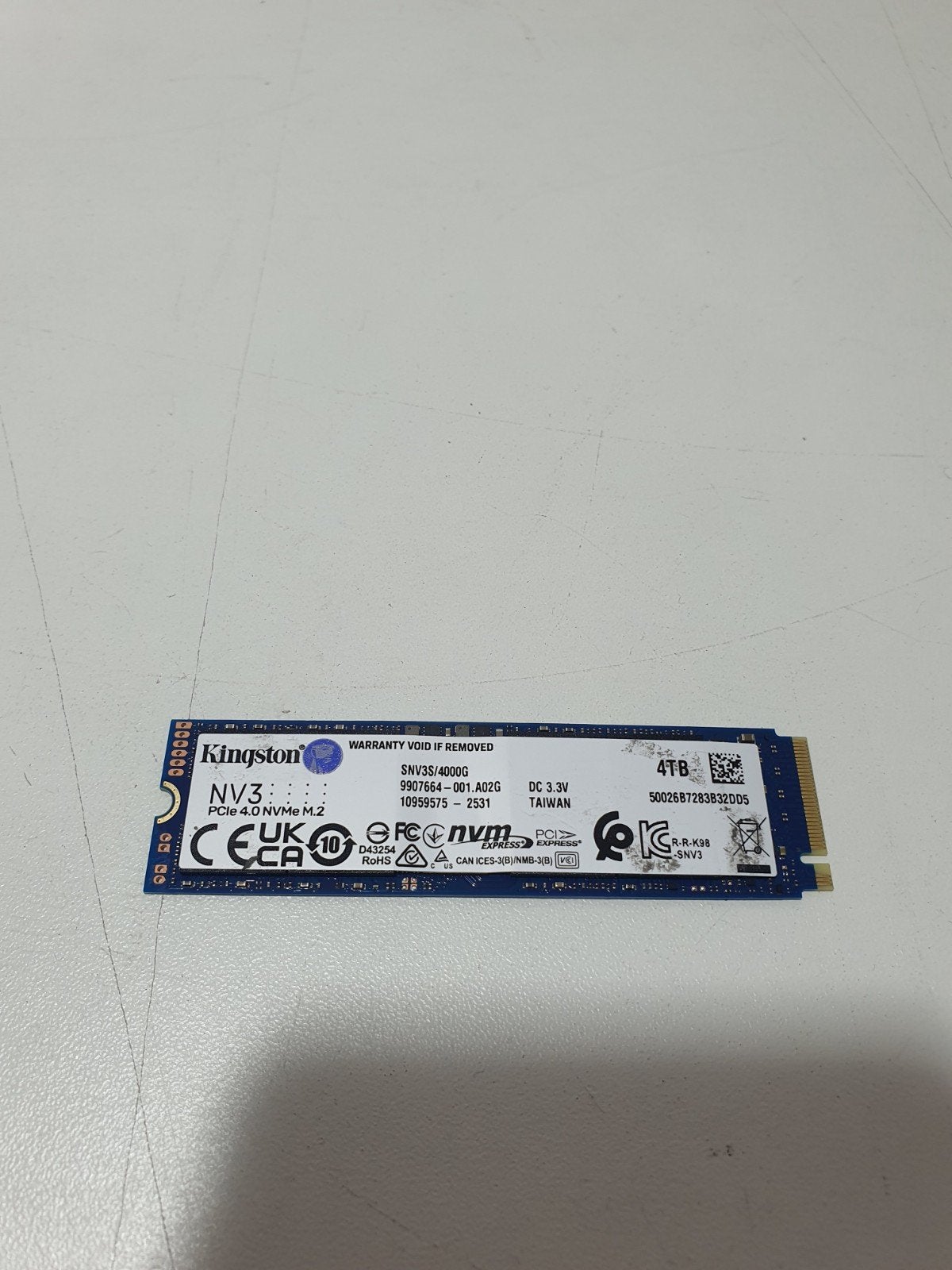 Kingston NV3 4TB M.2 NVMe SSD (PCIe 4.0) + Schone Win 11, Computers en Software, Intern, Kingston, ., SSD