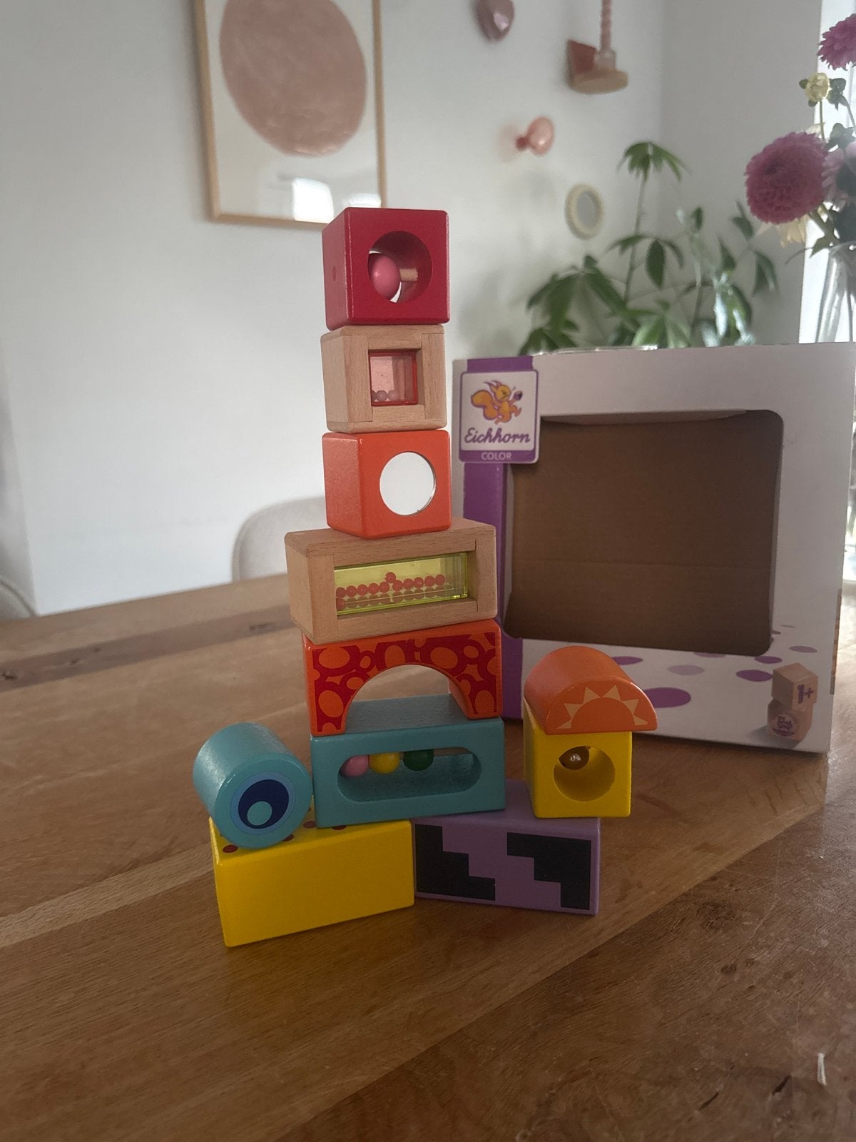 Eichhorn Color Houten Bouwblokken Set - Zo goed als nieuw, Ophalen of Verzenden, Zo goed als nieuw, Overige merken