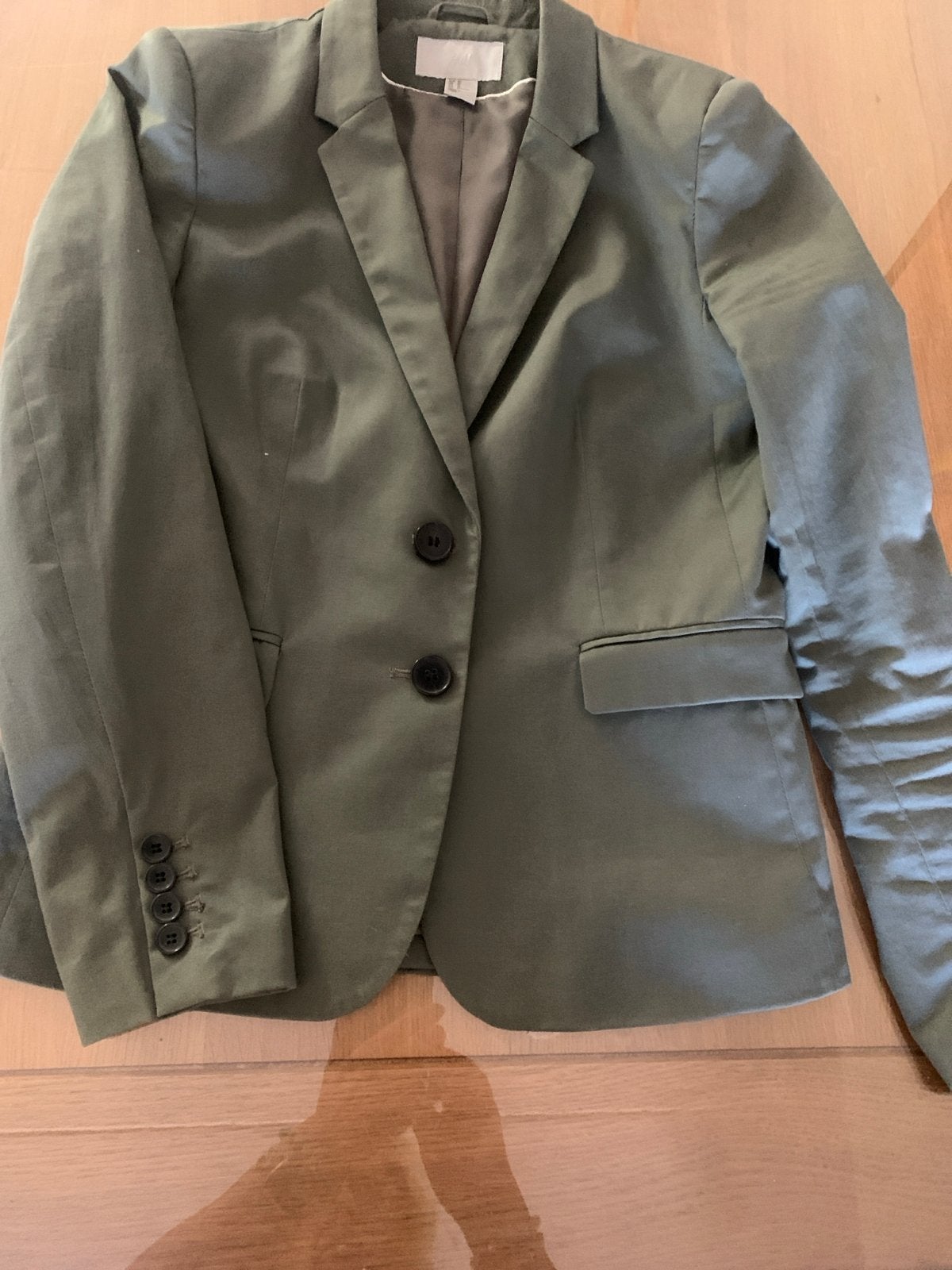 Groene H&M Blazer Maat 40, Maat 38/40 (M), Ophalen of Verzenden, Jasje, Gedragen