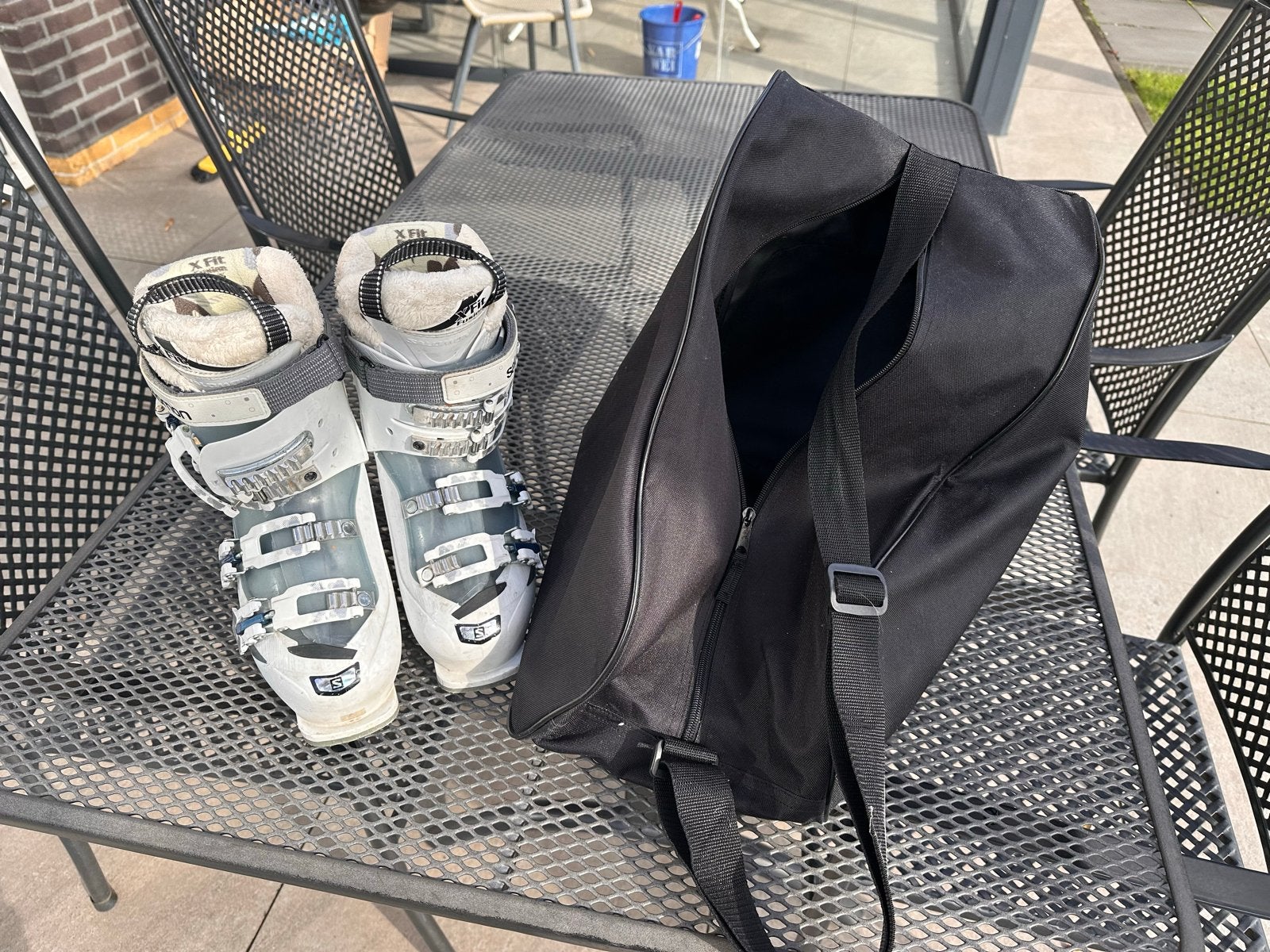 Salomon Divine X-Fit skischoenen met tas maat 23, Ophalen, Gebruikt, Schoenen, Salomon
