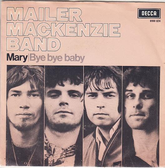 mailer mackenzie band - mary / bye bye baby (1971/bluesrock), 7 inch, Single, Ophalen of Verzenden, Rock en Metal